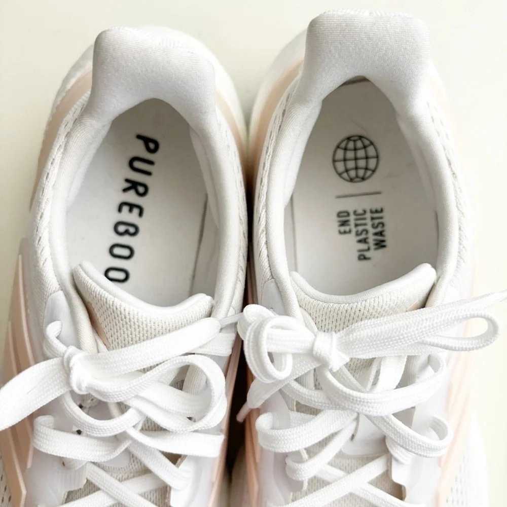 Adidas Women’s Pureboost 23 Running Shoes Size 10.5 White Pink - Picture 9 of 12